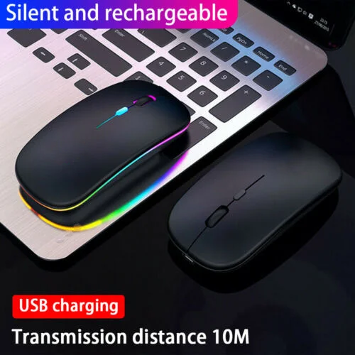 Wireless led shop rechargeable mouse